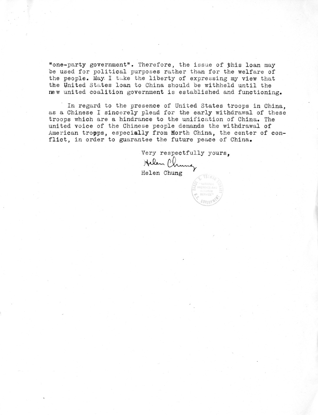 Memorandum from President Harry S. Truman to Secretary of Commerce Wallace with Attachments