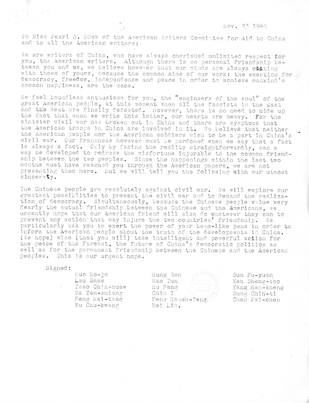 Memorandum from President Harry S. Truman to Secretary of Commerce Wallace with Attachments