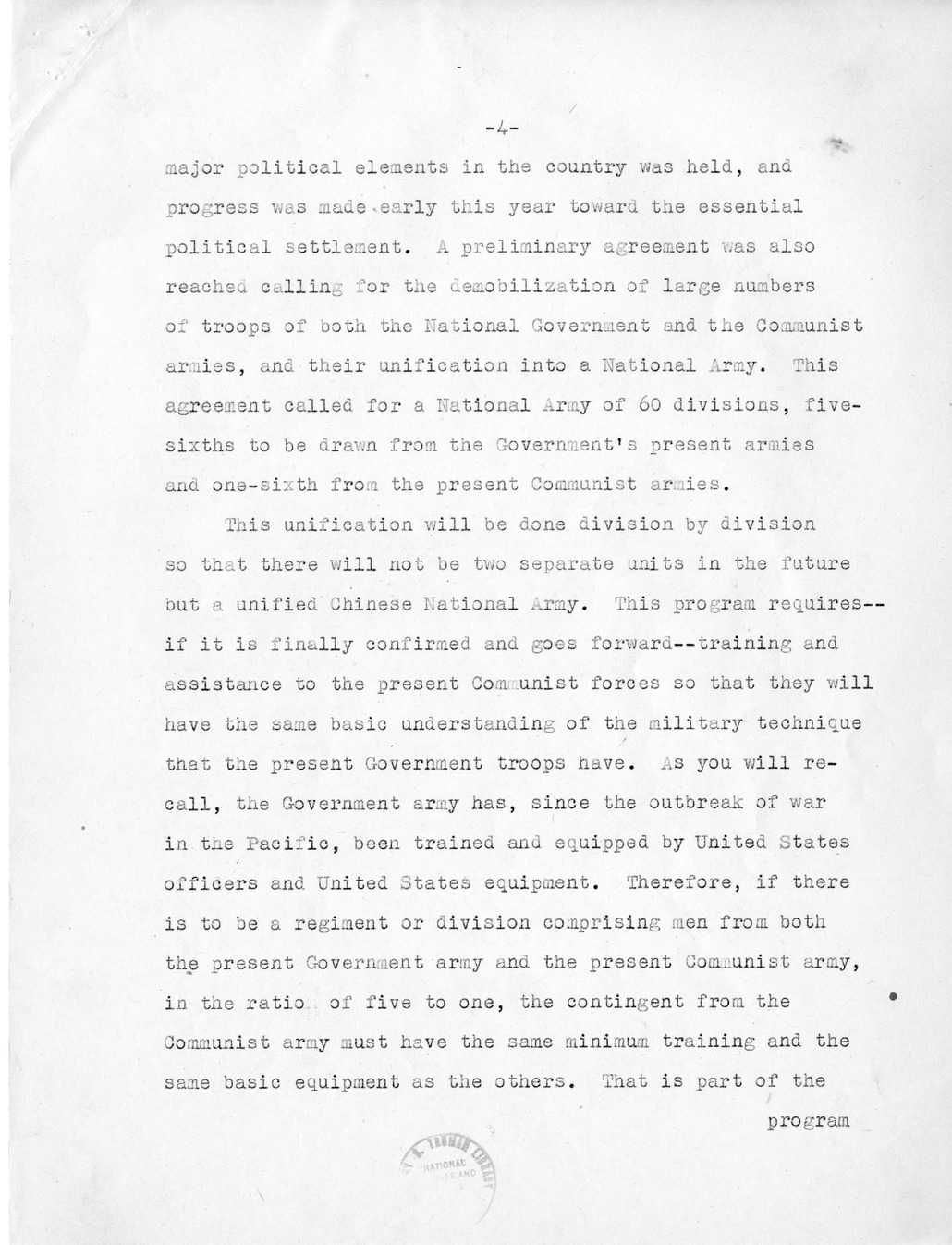 Memorandum, Background on Situation in China