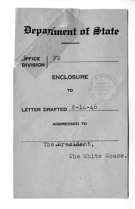 Memorandum from Dean Acheson to President Harry S. Truman With Attached Memorandum of Conversation and Memorandum from V. K. Wellington Koo