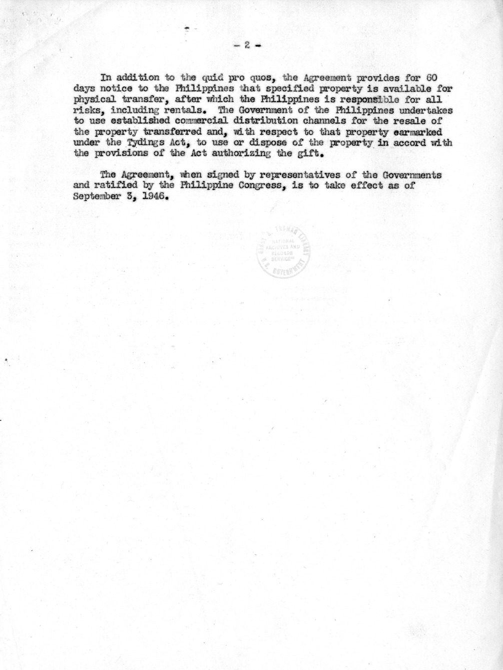 Memorandum from Thomas McCabe to President Harry S. Truman, With Attachments