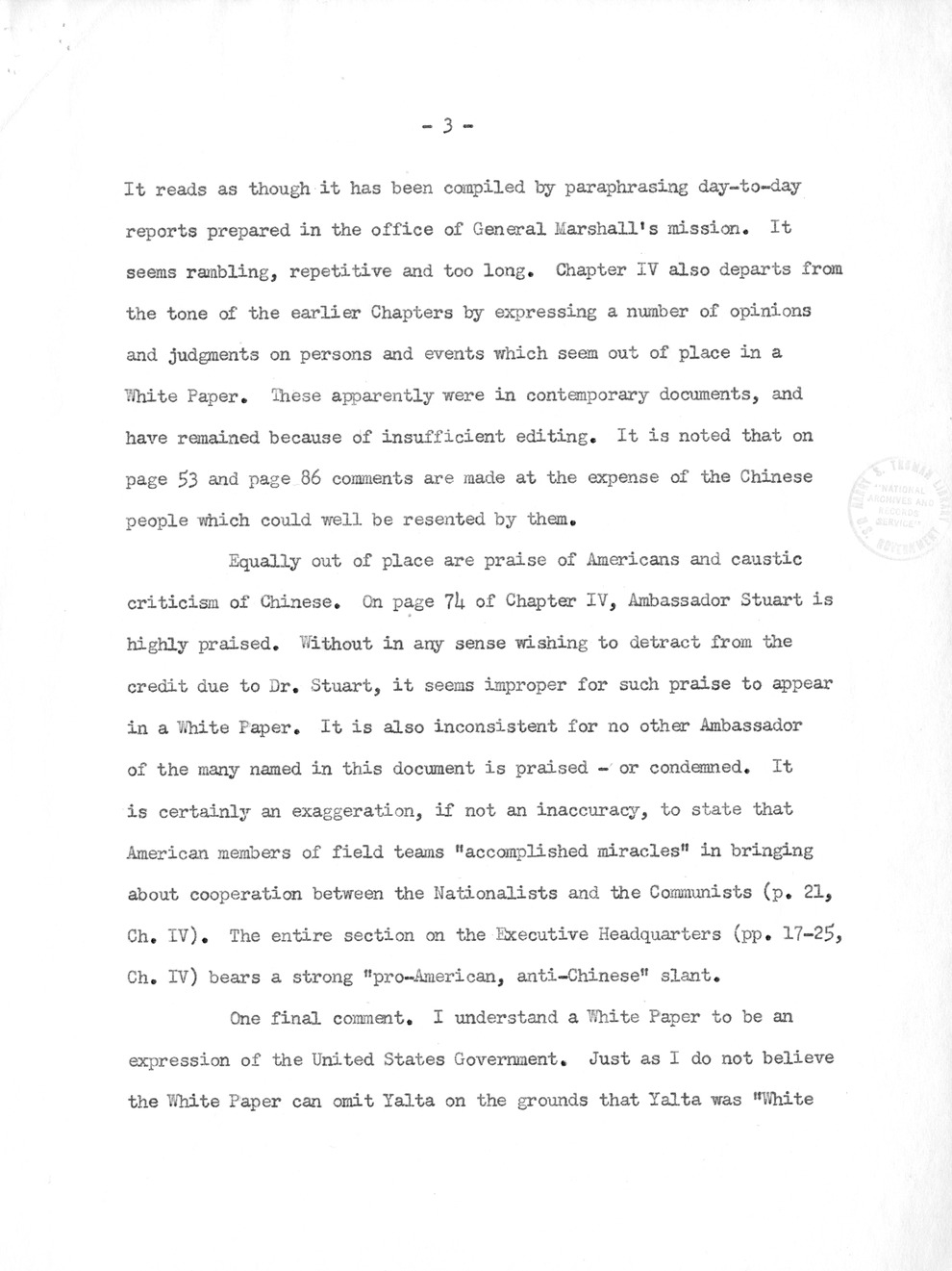 Memorandum from Secretary of State Dean Acheson to President Harry S. Truman, with Attached Memorandum from Clark Clifford