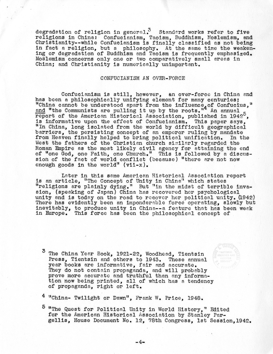 Memorandum by Maury Maverick, Concerning Asia (Principally China) and the Psychological Factors of Unity There