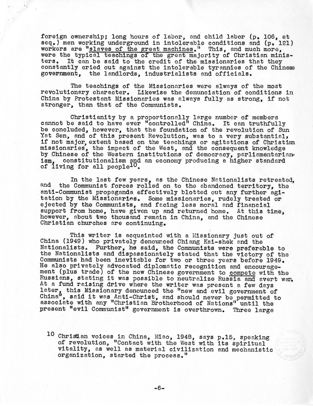 Memorandum by Maury Maverick, Concerning Asia (Principally China) and the Psychological Factors of Unity There