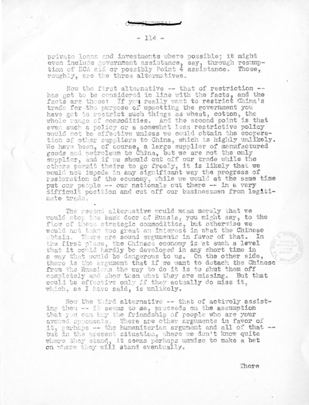 Record of Round-Table Discussion by Twenty-Five Far East Experts with the Department of State on "American Policy Toward China" [Part 2]