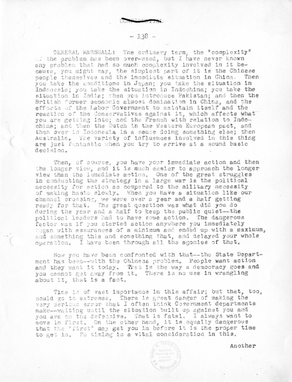 Record of Round-Table Discussion by Twenty-Five Far East Experts with the Department of State on "American Policy Toward China" [Part 2]