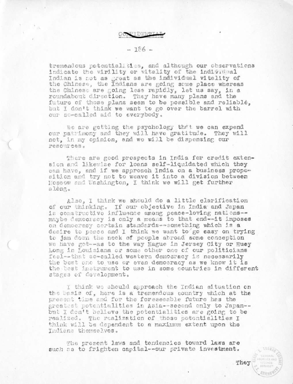 Record of Round-Table Discussion by Twenty-Five Far East Experts with the Department of State on "American Policy Toward China" [Part 2]