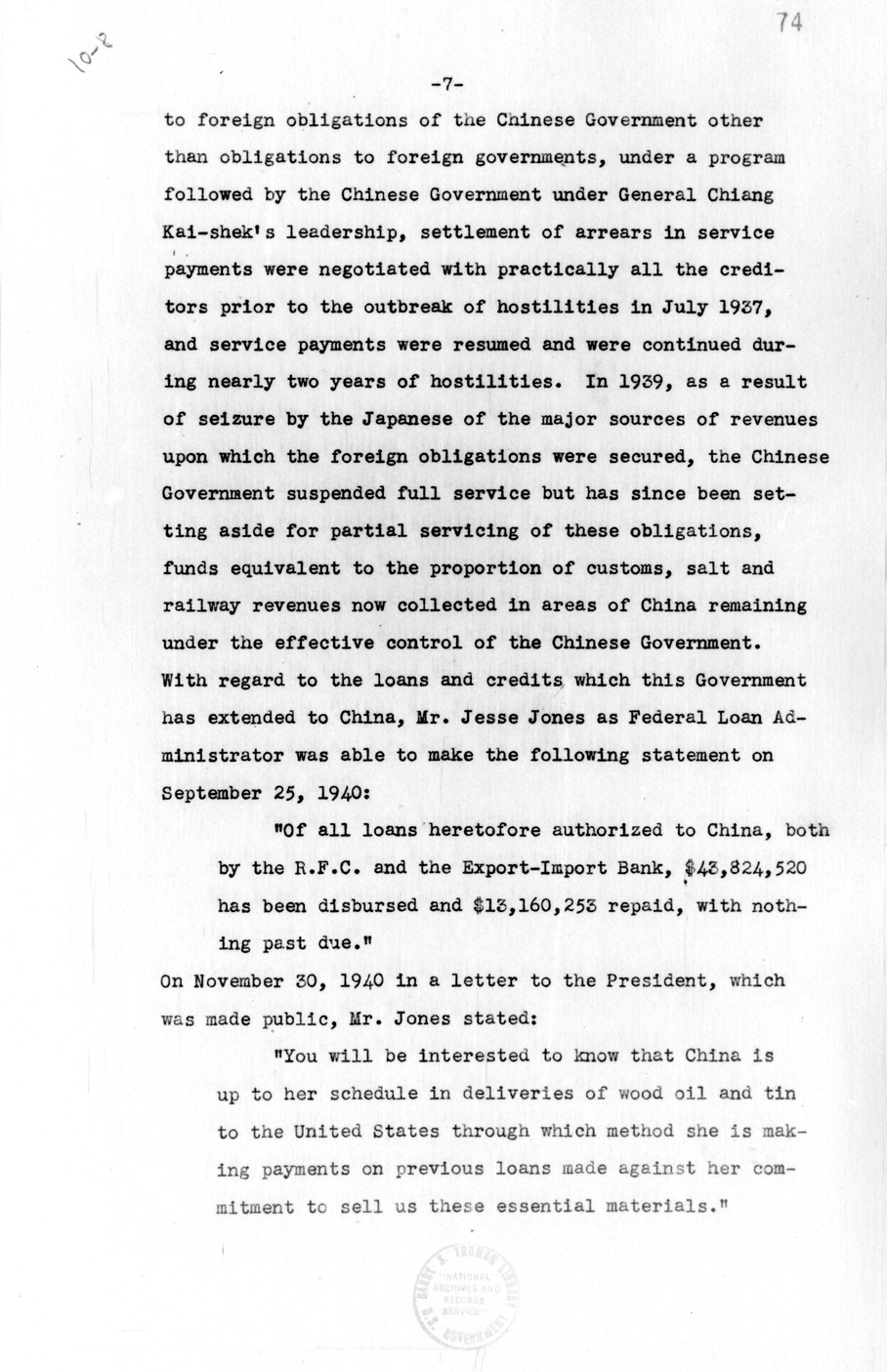 Memorandum, The American Policy of Aiding China and Technical Problems of Methods and Means
