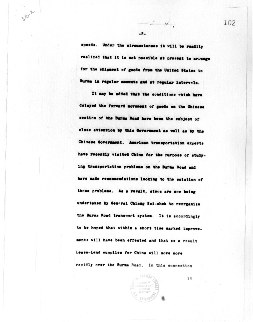 Department of State Memorandum