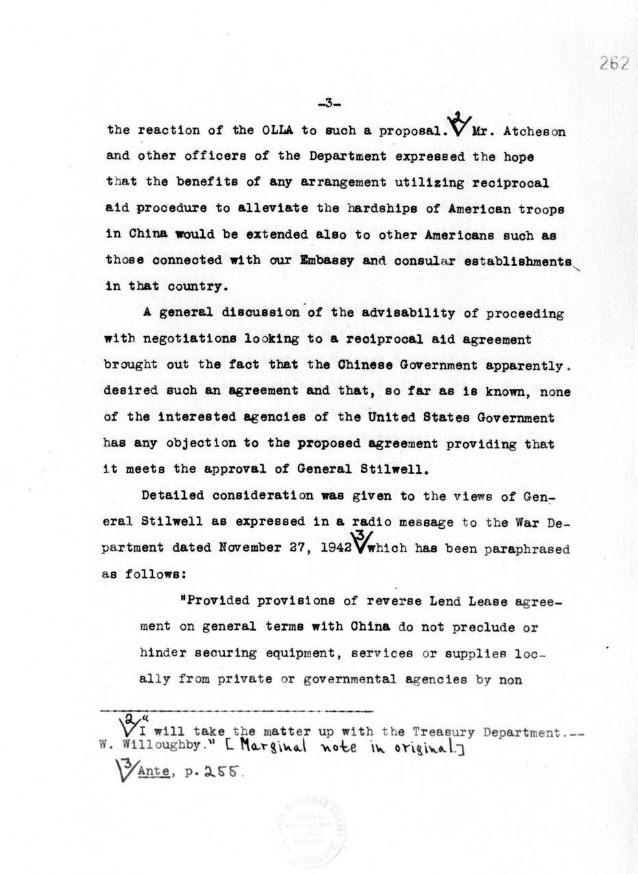 Memorandum of Conversation with Herbert Feis, George Atcheson, Alger Hiss, Eugene Rostow, W. Willoughby, Lauchlin Currie, Colonel Eugene M. Foster, Major William Gaud, and Charles Bane