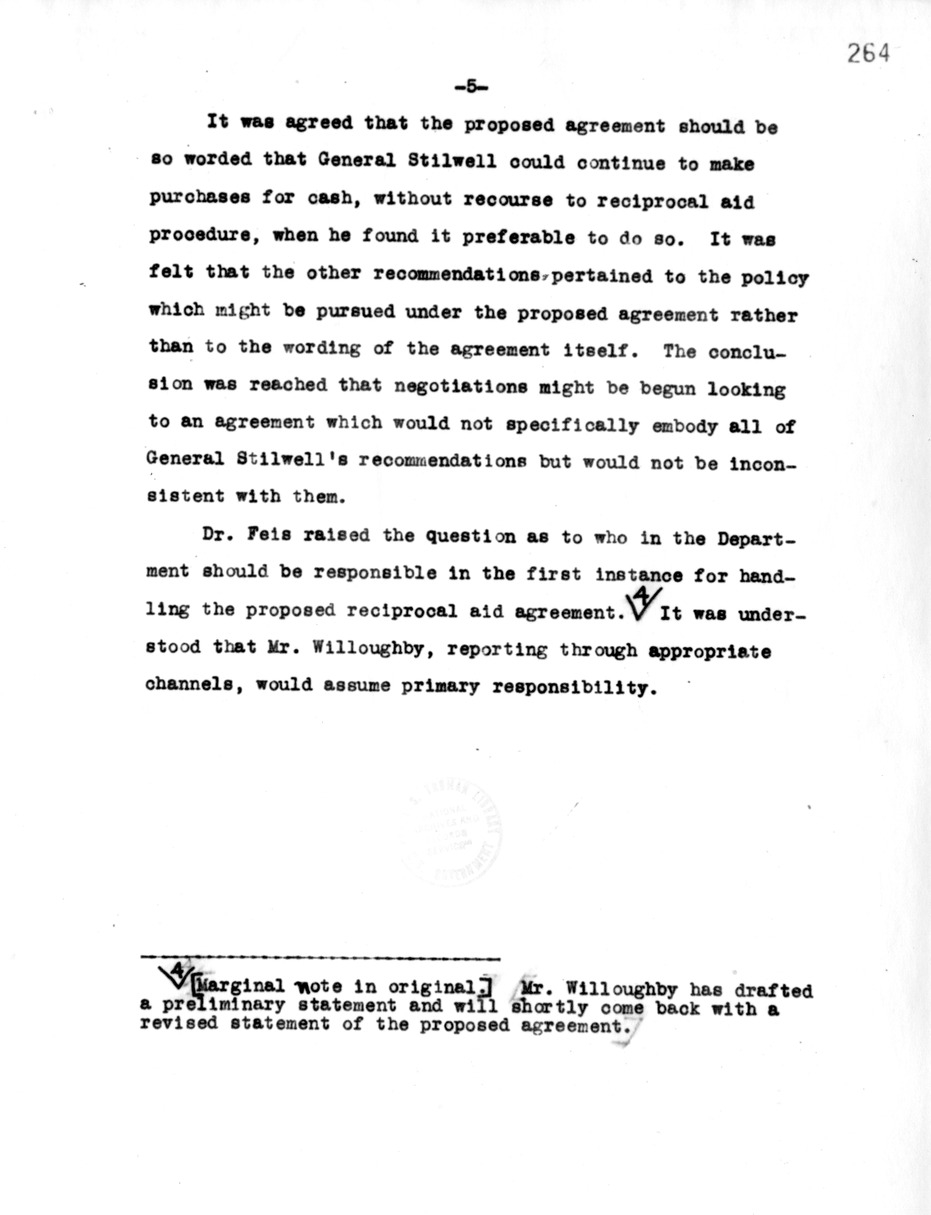 Memorandum of Conversation with Herbert Feis, George Atcheson, Alger Hiss, Eugene Rostow, W. Willoughby, Lauchlin Currie, Colonel Eugene M. Foster, Major William Gaud, and Charles Bane