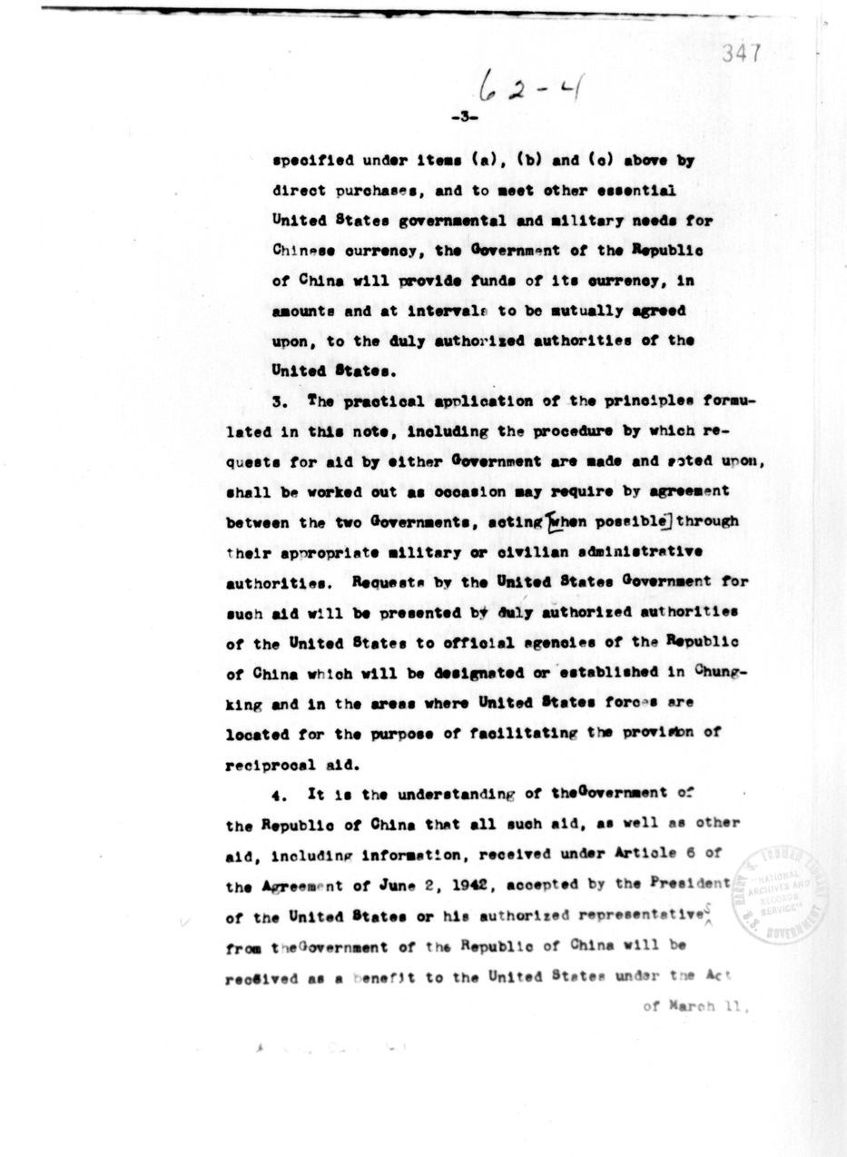 Memorandum from Dean Acheson to John Carter Vincent with Attachment