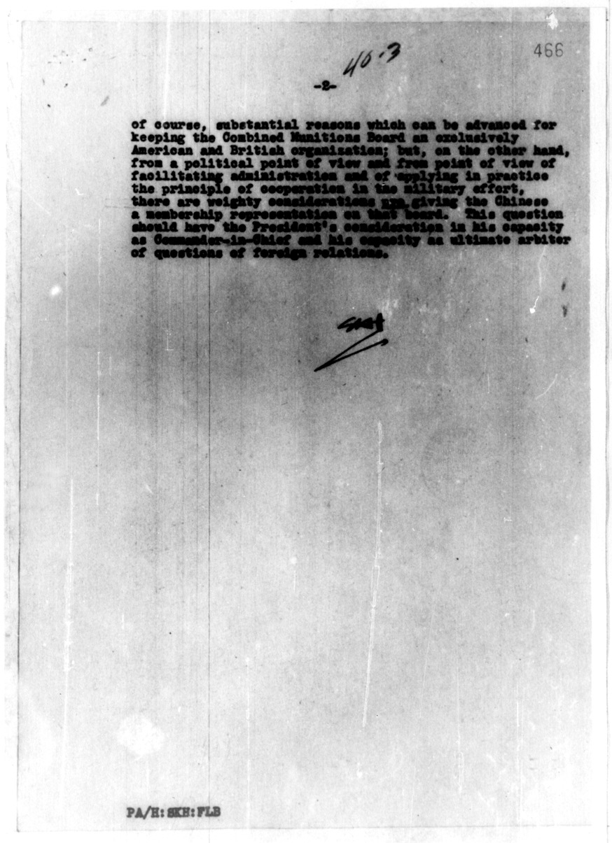 Memorandum from the Department of State, Adviser on Political Relations to Secretary of State Cordell Hull