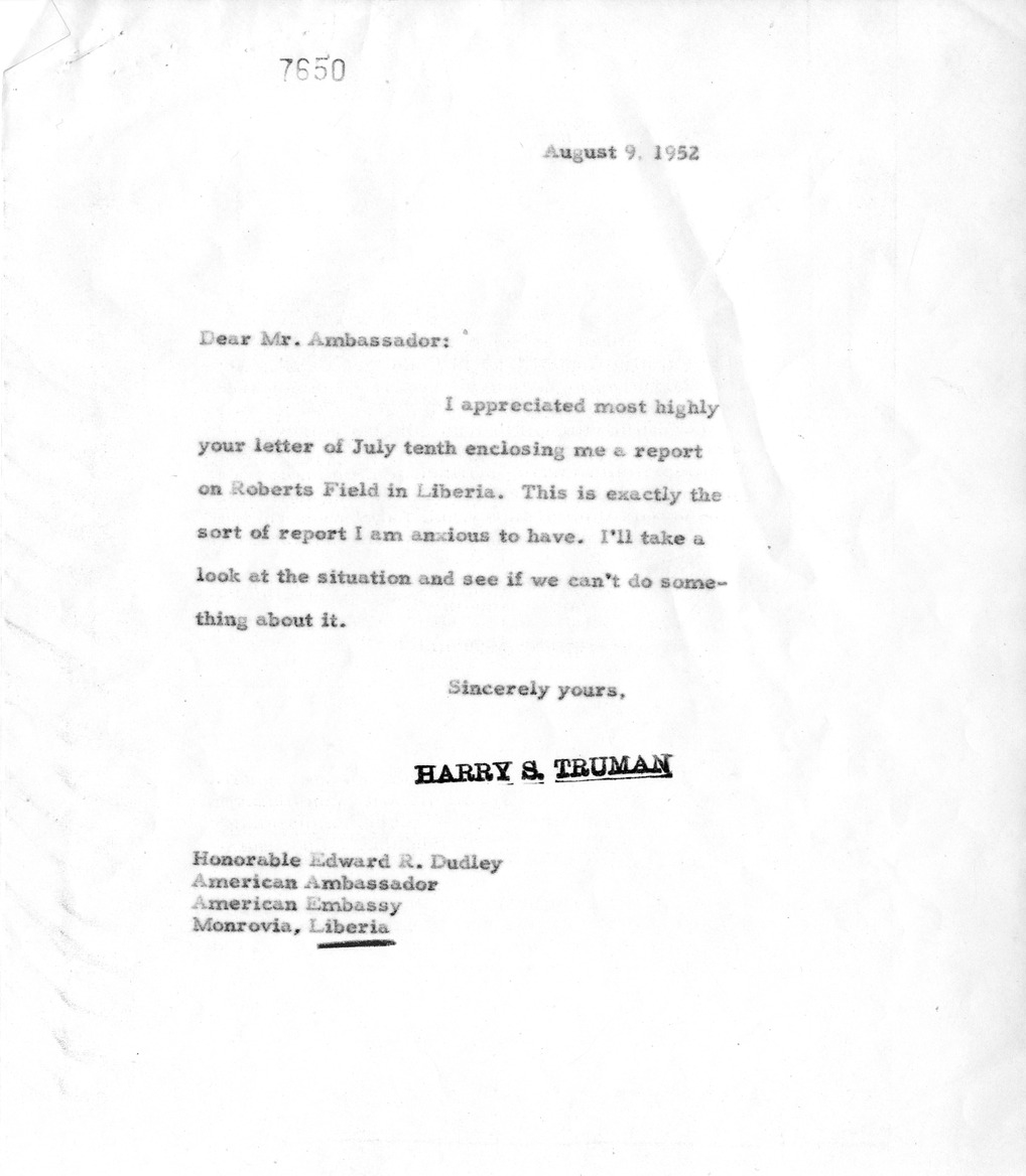 Correspondence Between President Harry S. Truman and Secretary of Defense Robert Lovett, with Attachments