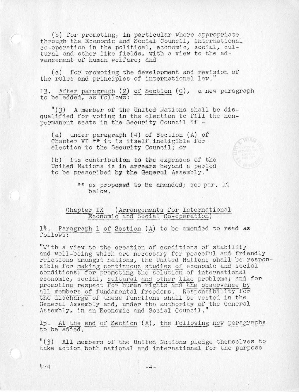 Report, Comments and Proposed Amendments Concerning the Dumbarton Oaks Proposals, Submitted by the Delegations to the United Nations Conference on International Organization