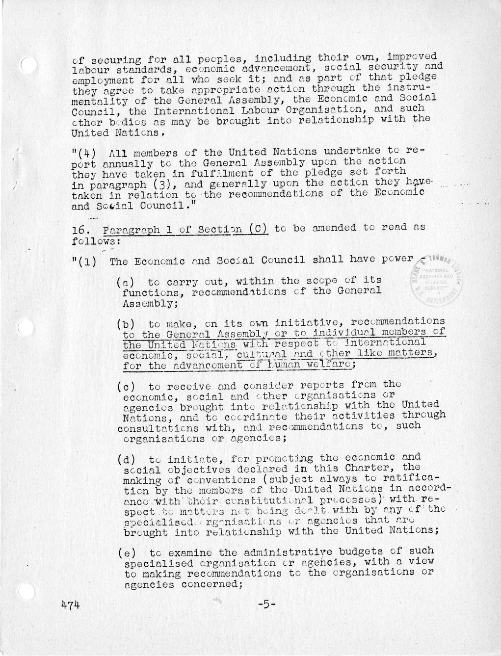 Report, Comments and Proposed Amendments Concerning the Dumbarton Oaks Proposals, Submitted by the Delegations to the United Nations Conference on International Organization