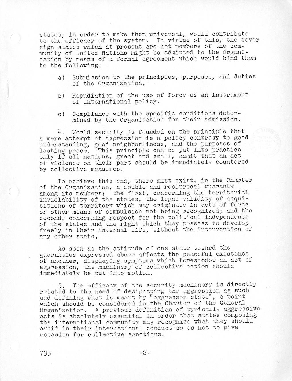 Report, Comments and Proposed Amendments Concerning the Dumbarton Oaks Proposals, Submitted by the Delegations to the United Nations Conference on International Organization