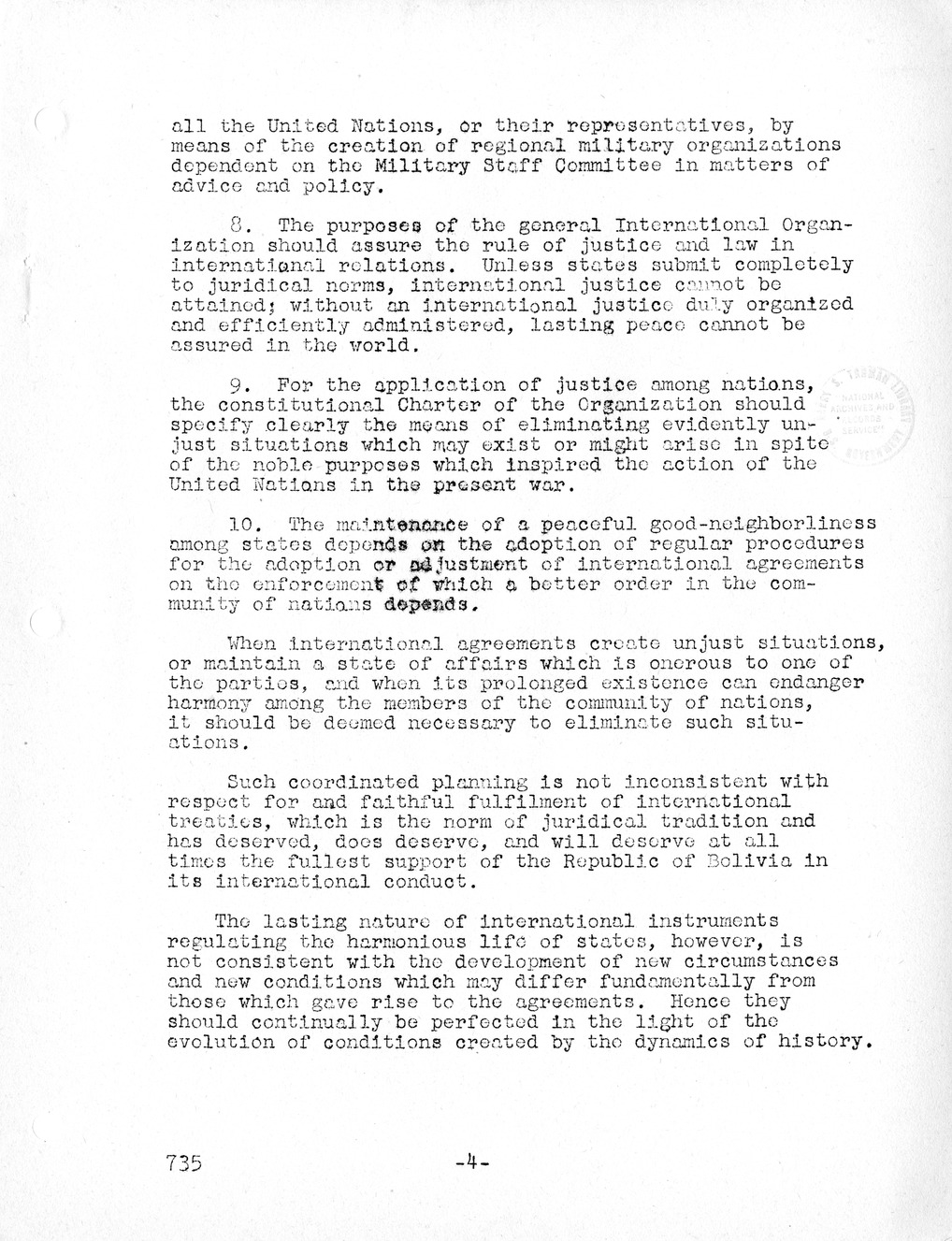 Report, Comments and Proposed Amendments Concerning the Dumbarton Oaks Proposals, Submitted by the Delegations to the United Nations Conference on International Organization