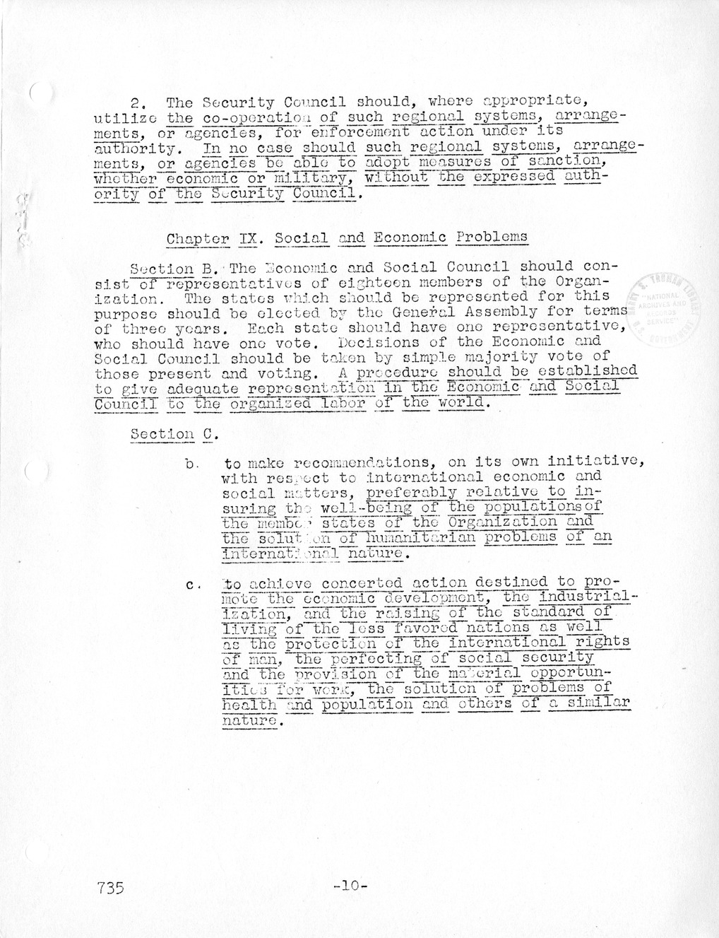 Report, Comments and Proposed Amendments Concerning the Dumbarton Oaks Proposals, Submitted by the Delegations to the United Nations Conference on International Organization