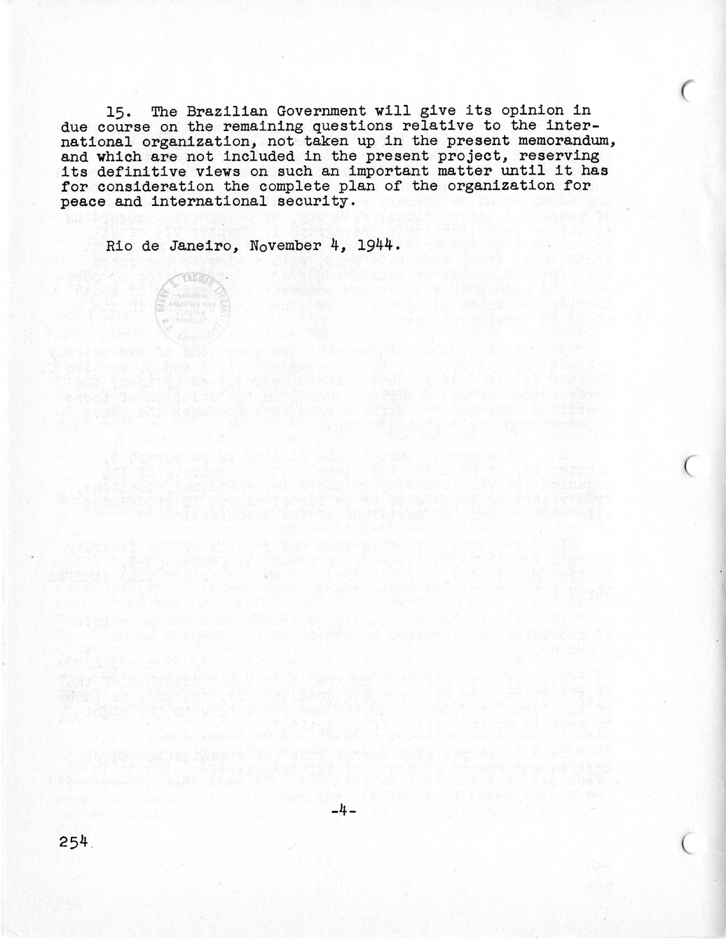 Report, Comments and Proposed Amendments Concerning the Dumbarton Oaks Proposals, Submitted by the Delegations to the United Nations Conference on International Organization