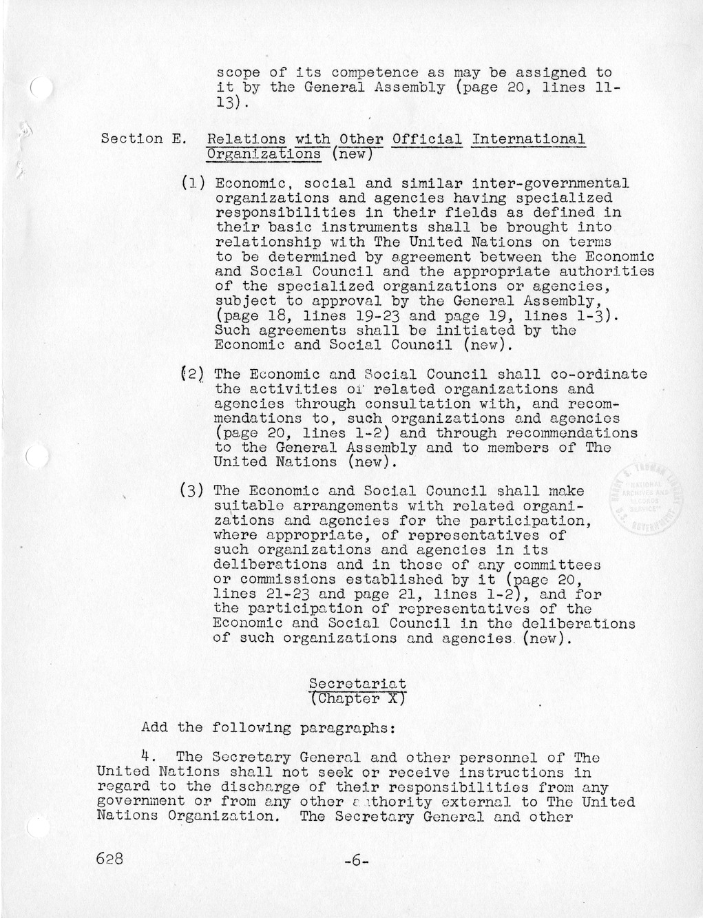 Report, Comments and Proposed Amendments Concerning the Dumbarton Oaks Proposals, Submitted by the Delegations to the United Nations Conference on International Organization