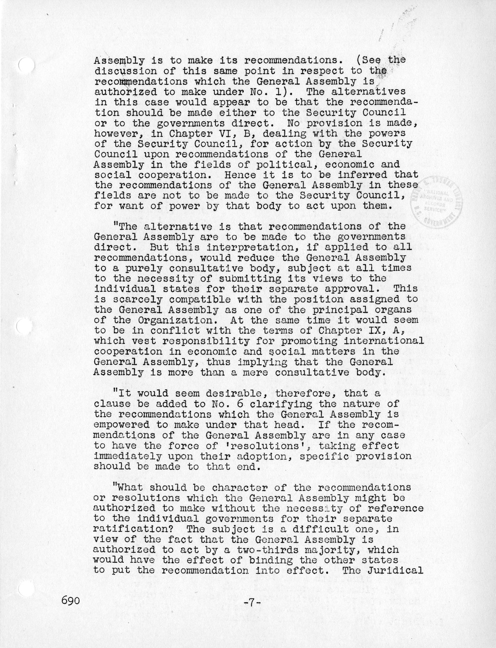 Report, Comments and Proposed Amendments Concerning the Dumbarton Oaks Proposals, Submitted by the Delegations to the United Nations Conference on International Organization