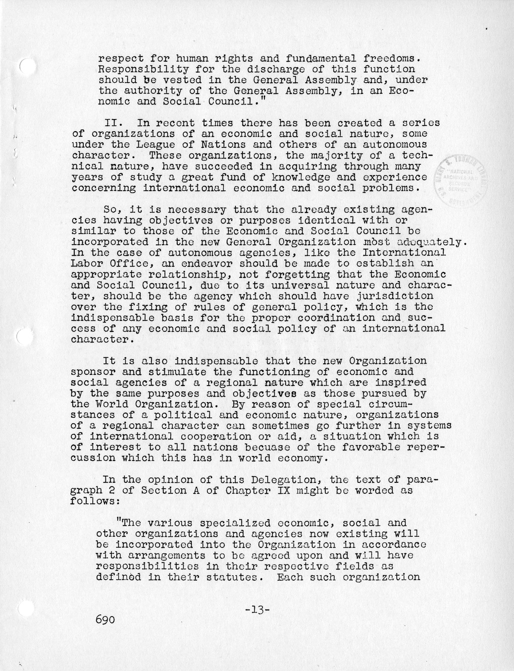 Report, Comments and Proposed Amendments Concerning the Dumbarton Oaks Proposals, Submitted by the Delegations to the United Nations Conference on International Organization
