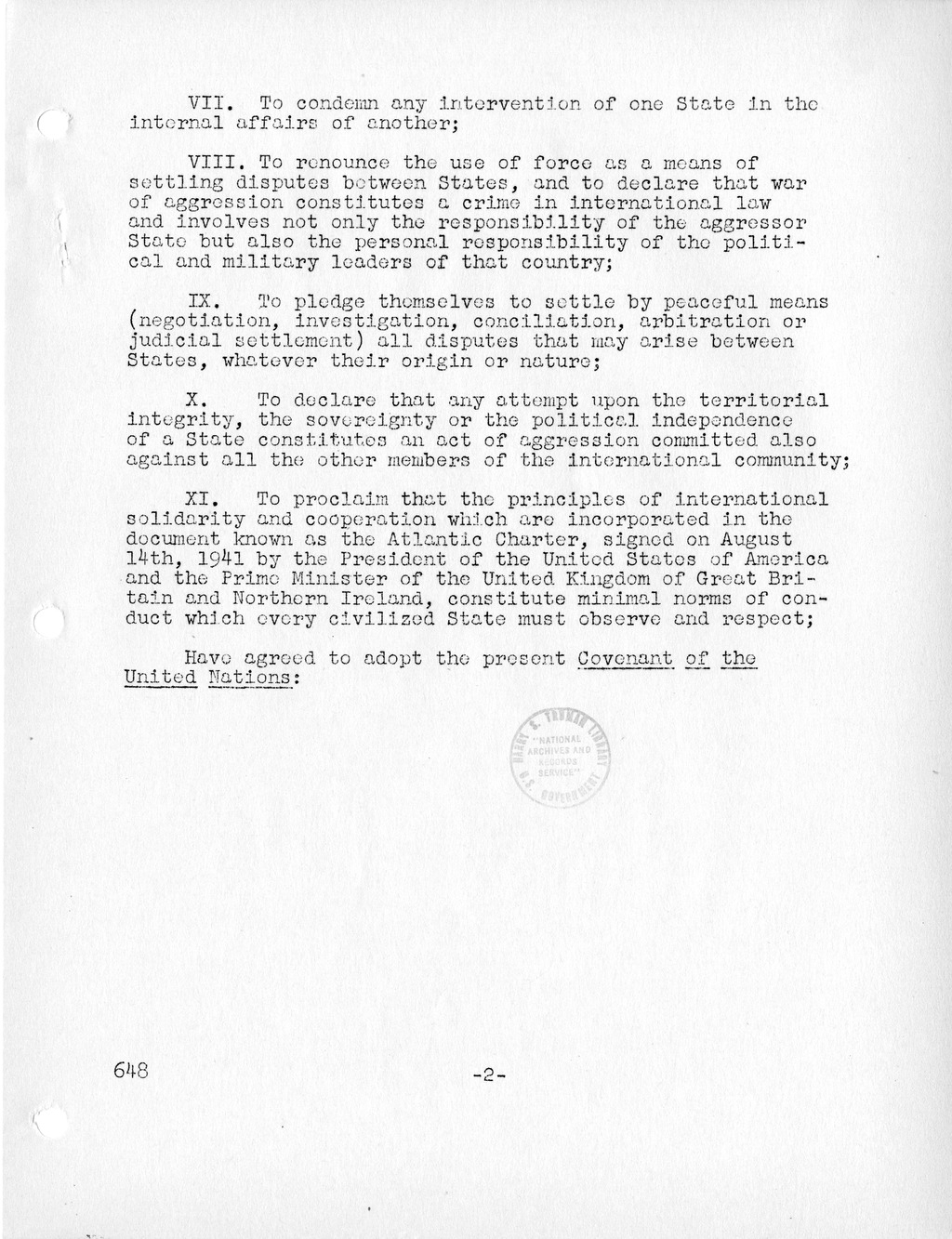 Report, Comments and Proposed Amendments Concerning the Dumbarton Oaks Proposals, Submitted by the Delegations to the United Nations Conference on International Organization