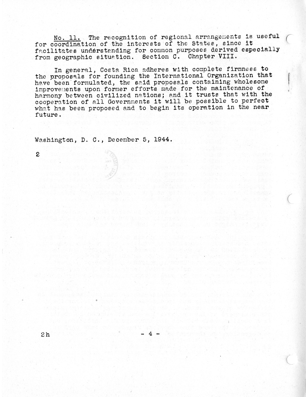 Report, Comments and Proposed Amendments Concerning the Dumbarton Oaks Proposals, Submitted by the Delegations to the United Nations Conference on International Organization