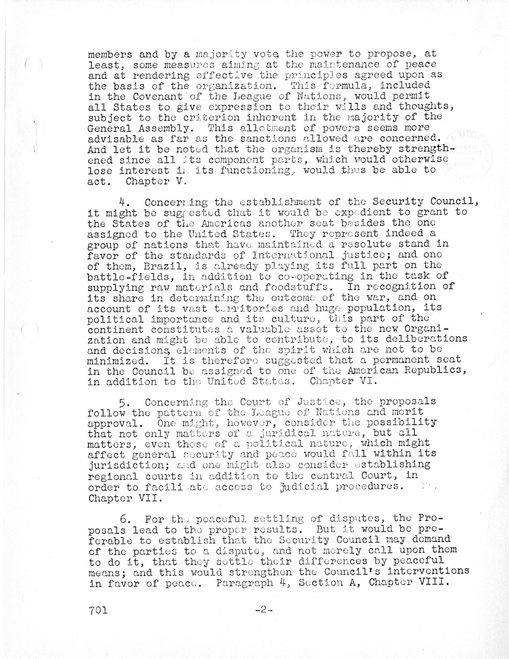 Report, Comments and Proposed Amendments Concerning the Dumbarton Oaks Proposals, Submitted by the Delegations to the United Nations Conference on International Organization