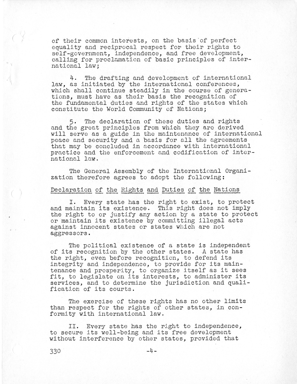 Report, Comments and Proposed Amendments Concerning the Dumbarton Oaks Proposals, Submitted by the Delegations to the United Nations Conference on International Organization