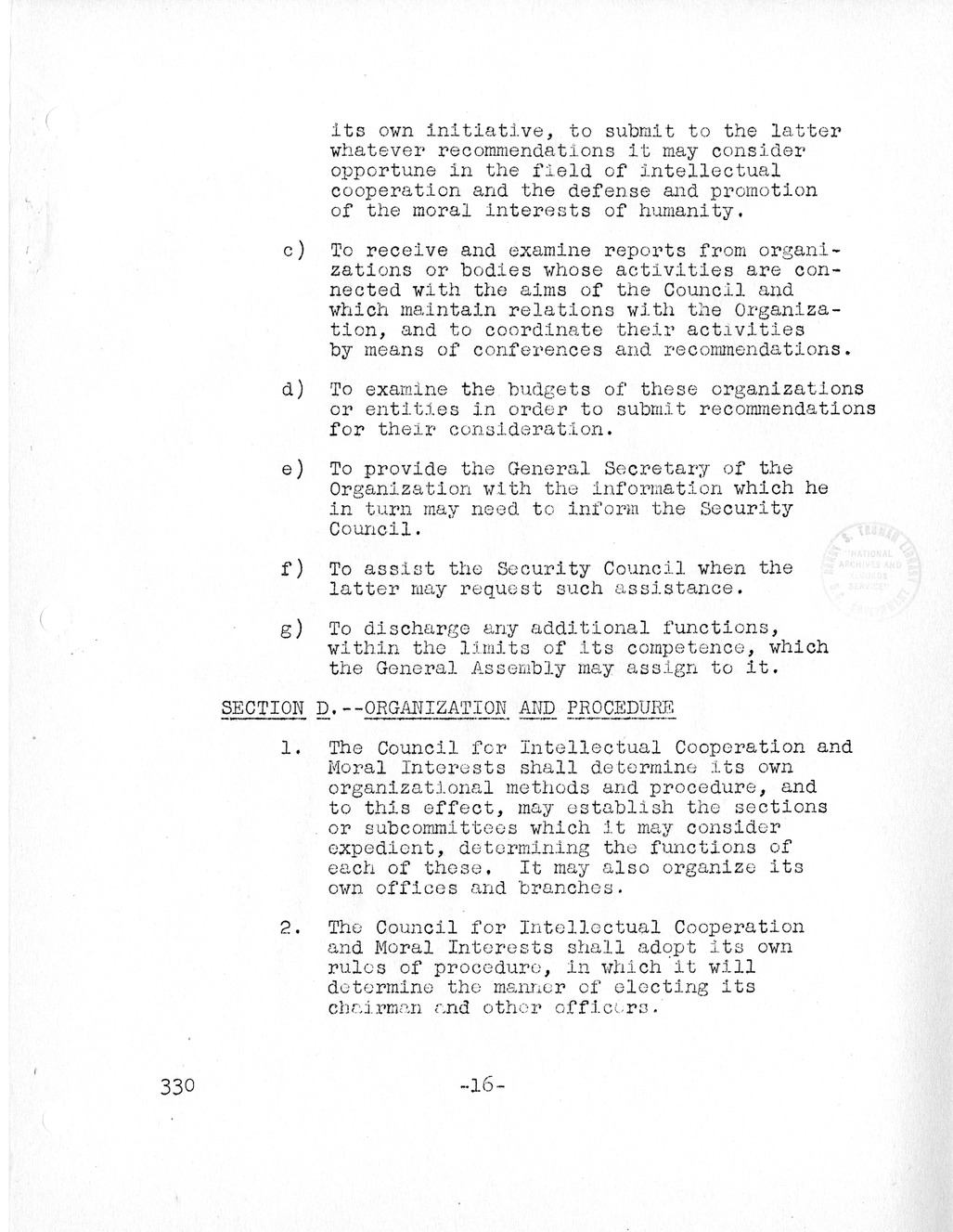 Report, Comments and Proposed Amendments Concerning the Dumbarton Oaks Proposals, Submitted by the Delegations to the United Nations Conference on International Organization
