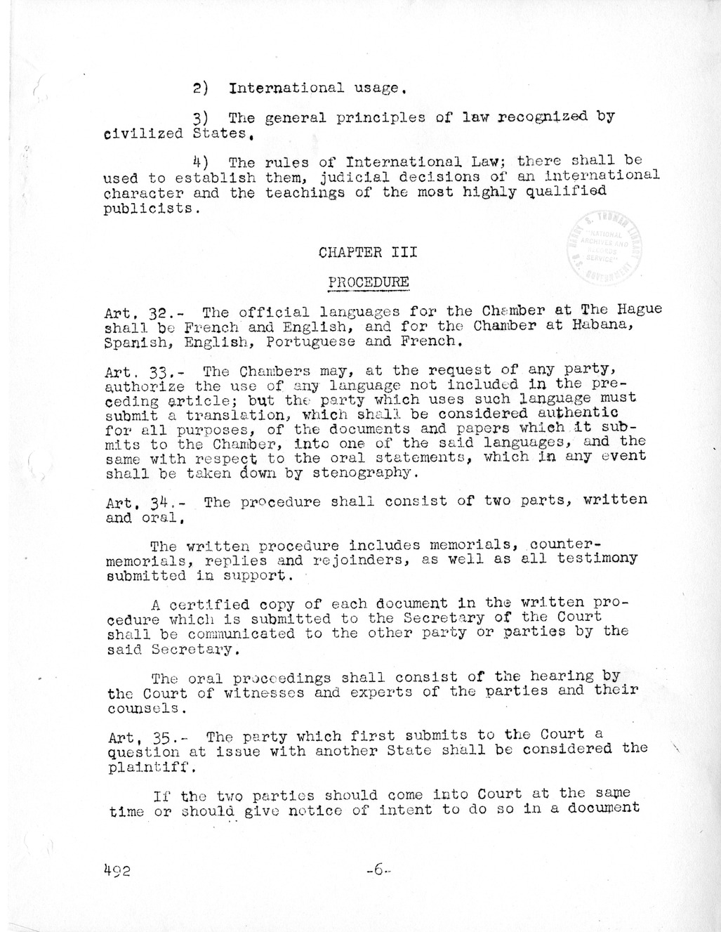 Report, Comments and Proposed Amendments Concerning the Dumbarton Oaks Proposals, Submitted by the Delegations to the United Nations Conference on International Organization