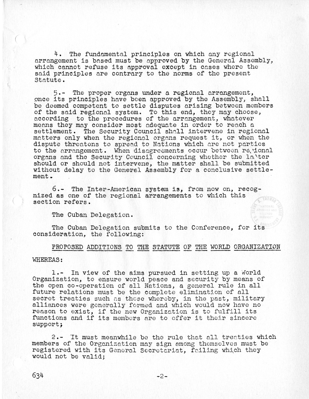 Report, Comments and Proposed Amendments Concerning the Dumbarton Oaks Proposals, Submitted by the Delegations to the United Nations Conference on International Organization
