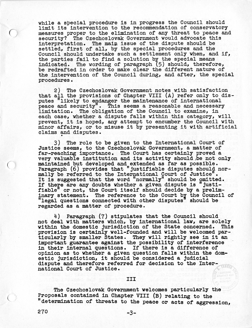 Report, Comments and Proposed Amendments Concerning the Dumbarton Oaks Proposals, Submitted by the Delegations to the United Nations Conference on International Organization