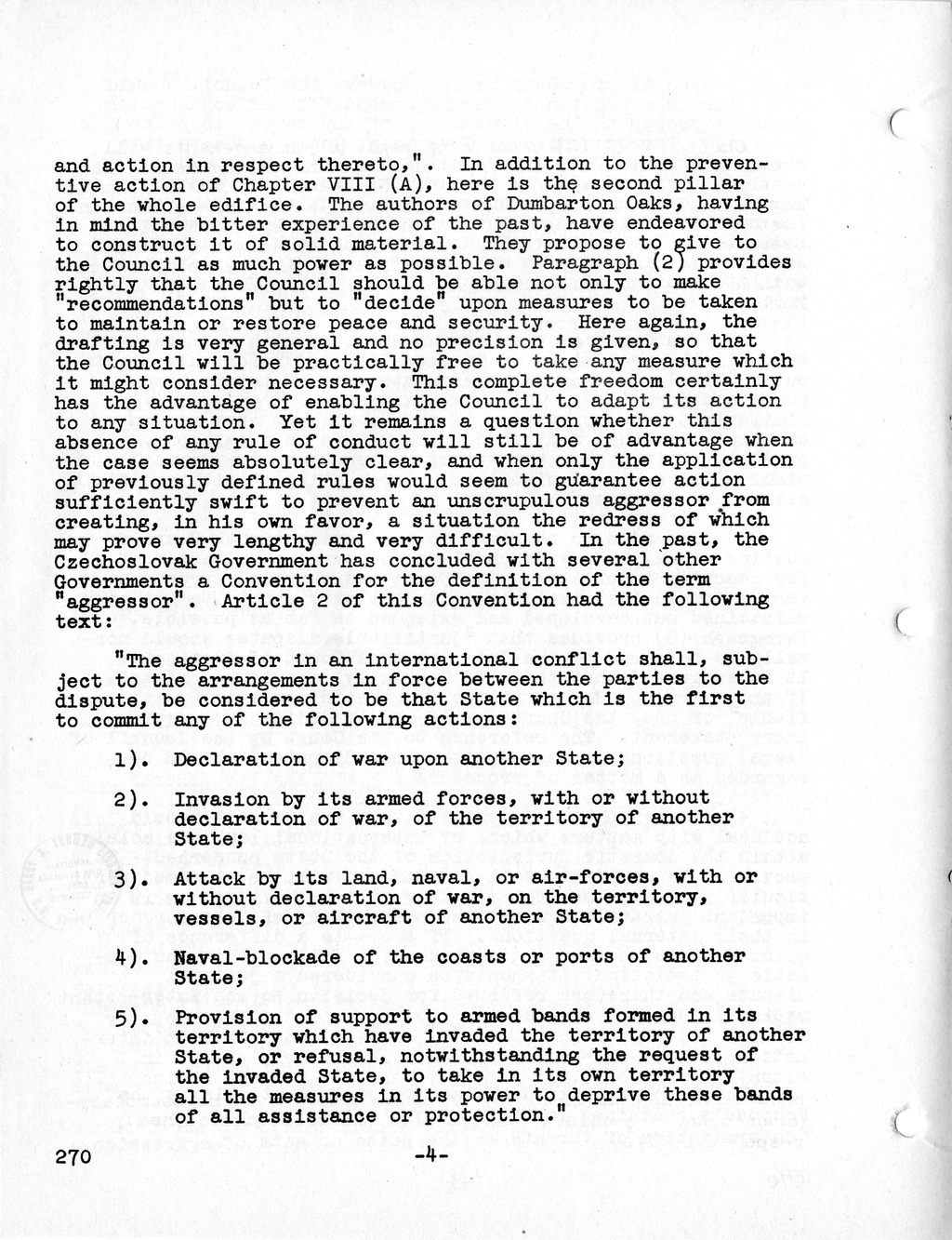 Report, Comments and Proposed Amendments Concerning the Dumbarton Oaks Proposals, Submitted by the Delegations to the United Nations Conference on International Organization