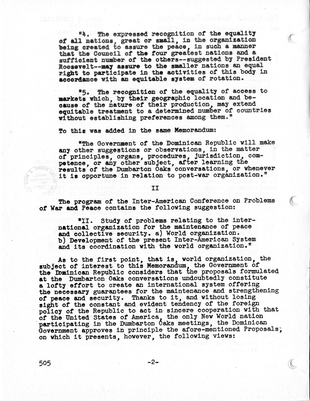 Report, Comments and Proposed Amendments Concerning the Dumbarton Oaks Proposals, Submitted by the Delegations to the United Nations Conference on International Organization