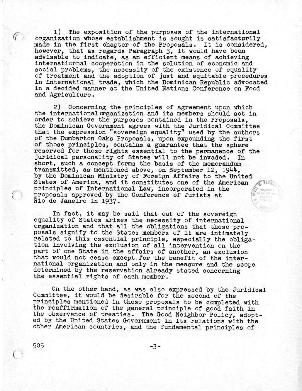 Report, Comments and Proposed Amendments Concerning the Dumbarton Oaks Proposals, Submitted by the Delegations to the United Nations Conference on International Organization