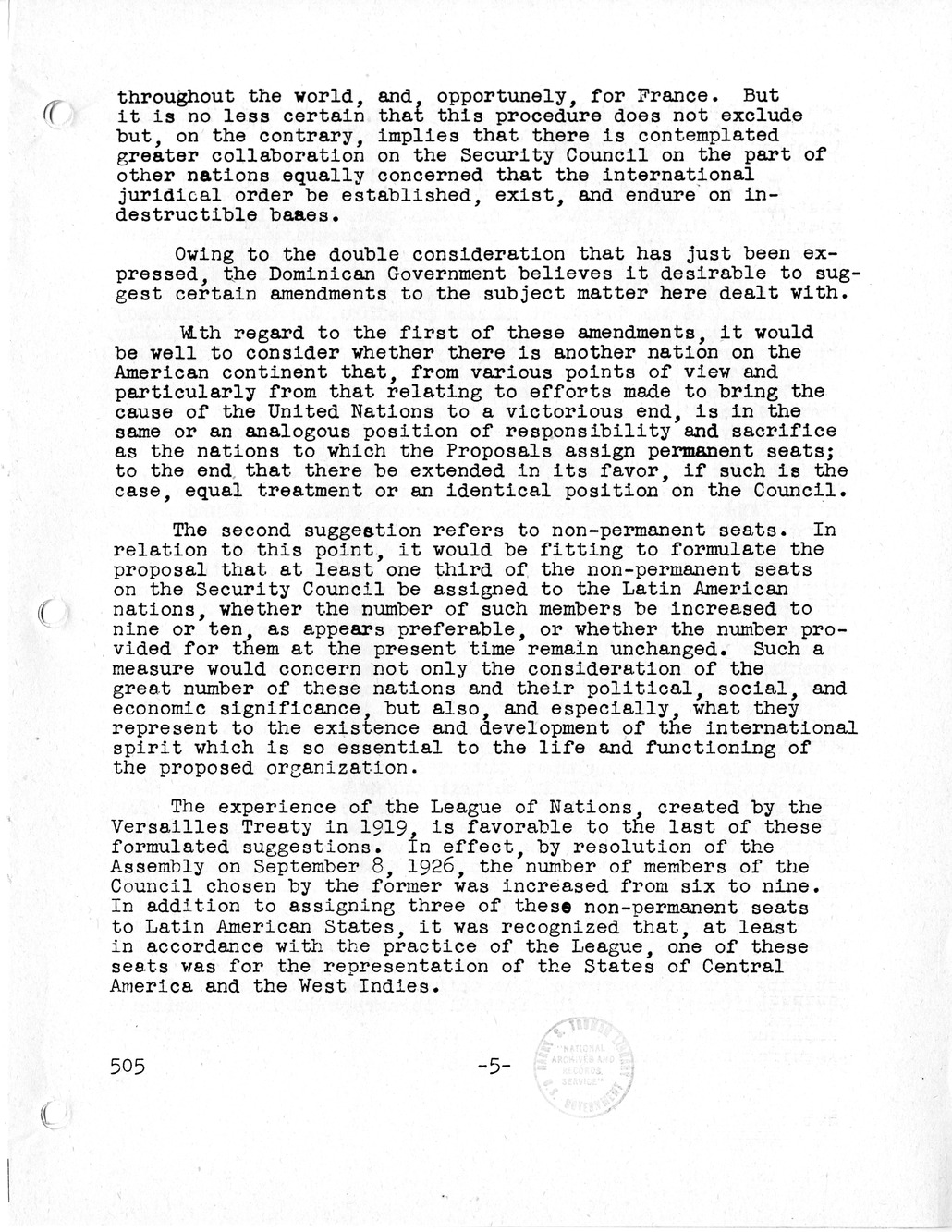 Report, Comments and Proposed Amendments Concerning the Dumbarton Oaks Proposals, Submitted by the Delegations to the United Nations Conference on International Organization