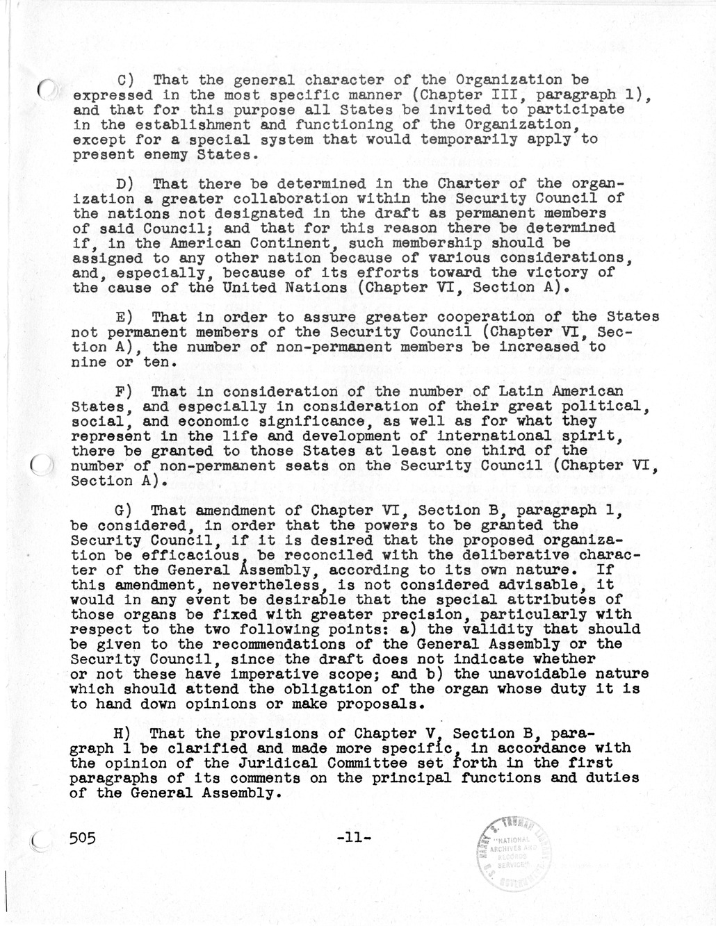 Report, Comments and Proposed Amendments Concerning the Dumbarton Oaks Proposals, Submitted by the Delegations to the United Nations Conference on International Organization