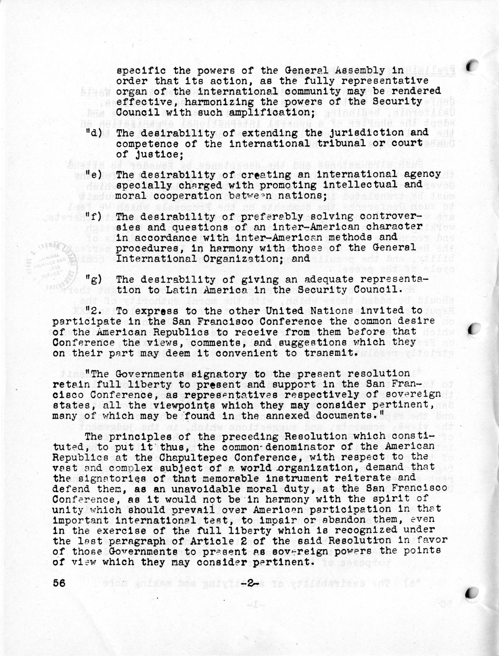 Report, Comments and Proposed Amendments Concerning the Dumbarton Oaks Proposals, Submitted by the Delegations to the United Nations Conference on International Organization