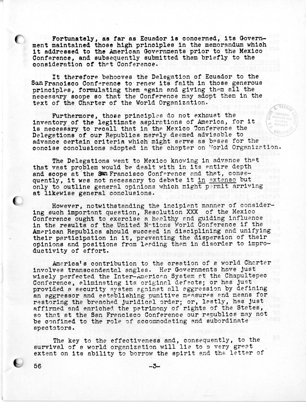 Report, Comments and Proposed Amendments Concerning the Dumbarton Oaks Proposals, Submitted by the Delegations to the United Nations Conference on International Organization