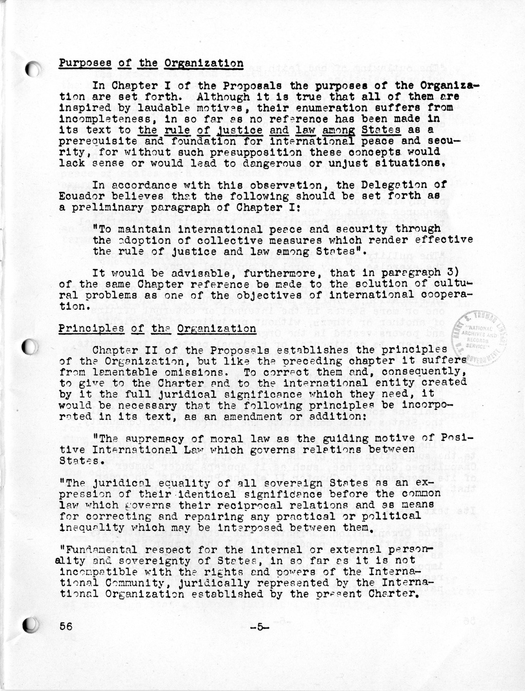 Report, Comments and Proposed Amendments Concerning the Dumbarton Oaks Proposals, Submitted by the Delegations to the United Nations Conference on International Organization