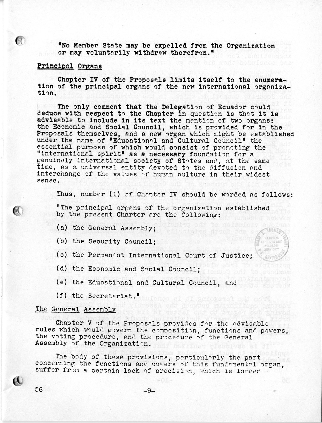 Report, Comments and Proposed Amendments Concerning the Dumbarton Oaks Proposals, Submitted by the Delegations to the United Nations Conference on International Organization