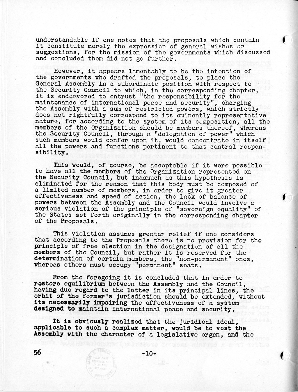Report, Comments and Proposed Amendments Concerning the Dumbarton Oaks Proposals, Submitted by the Delegations to the United Nations Conference on International Organization