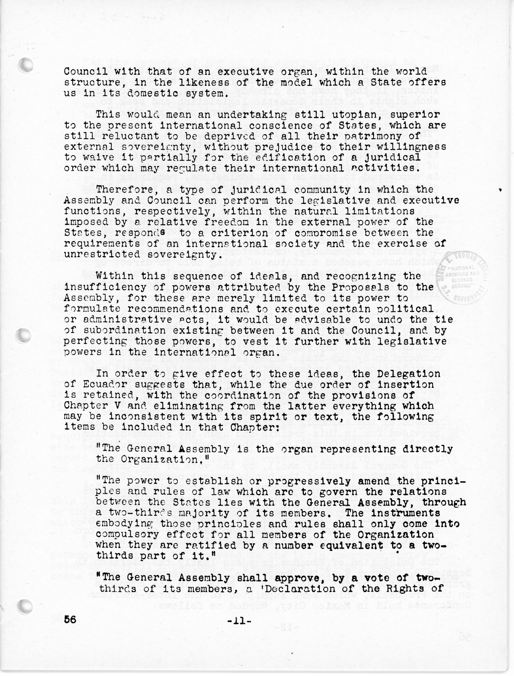 Report, Comments and Proposed Amendments Concerning the Dumbarton Oaks Proposals, Submitted by the Delegations to the United Nations Conference on International Organization