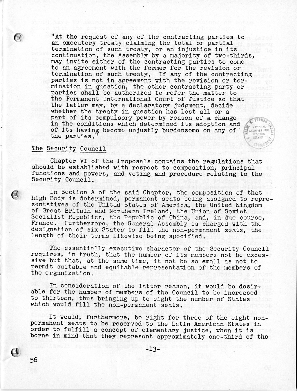 Report, Comments and Proposed Amendments Concerning the Dumbarton Oaks Proposals, Submitted by the Delegations to the United Nations Conference on International Organization
