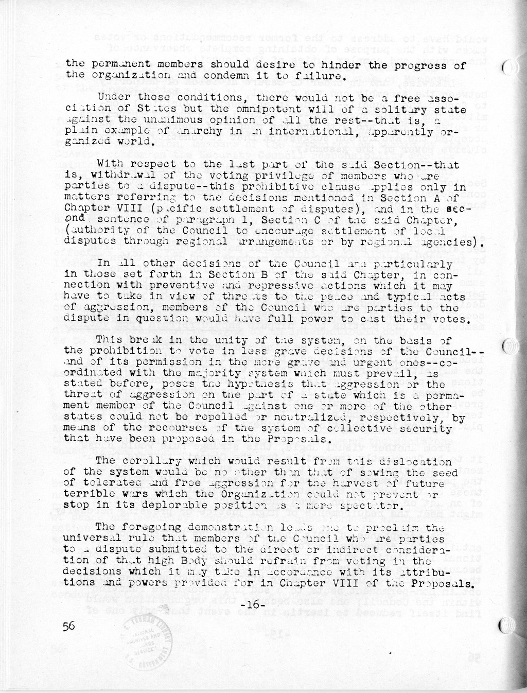 Report, Comments and Proposed Amendments Concerning the Dumbarton Oaks Proposals, Submitted by the Delegations to the United Nations Conference on International Organization