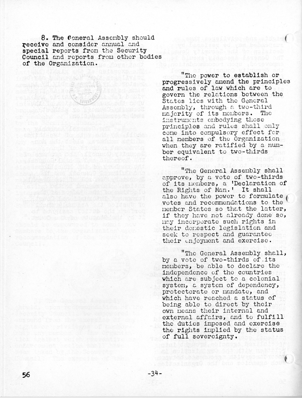 Report, Comments and Proposed Amendments Concerning the Dumbarton Oaks Proposals, Submitted by the Delegations to the United Nations Conference on International Organization