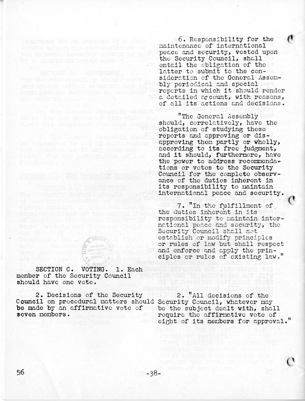 Report, Comments and Proposed Amendments Concerning the Dumbarton Oaks Proposals, Submitted by the Delegations to the United Nations Conference on International Organization